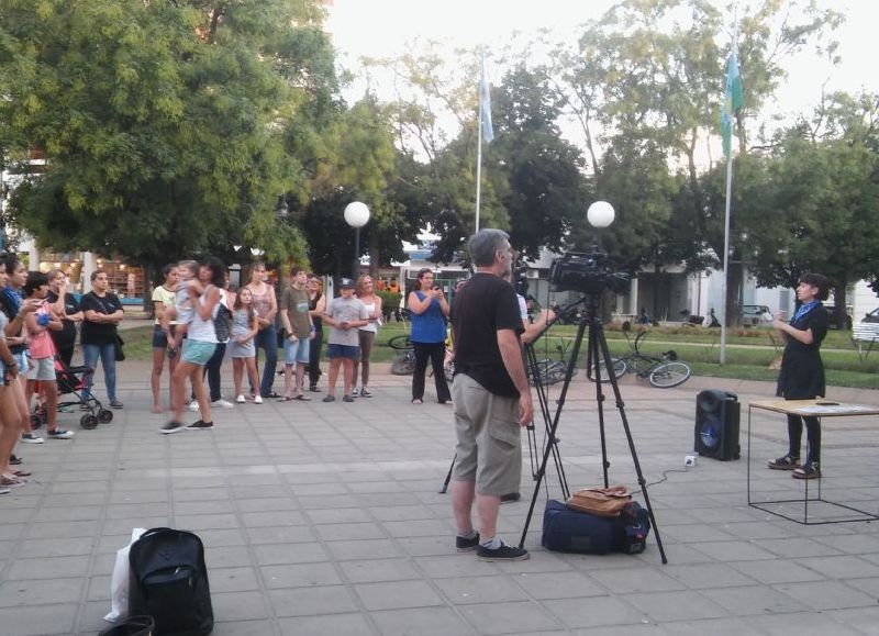 Actividad en Plaza San Martín.